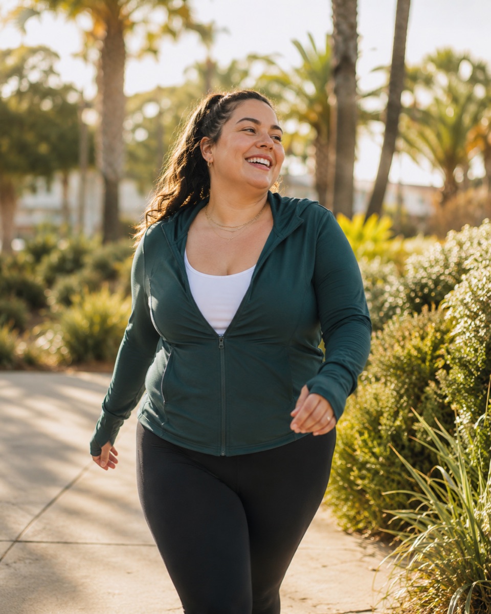 A person enjoying a sunny stroll in nature